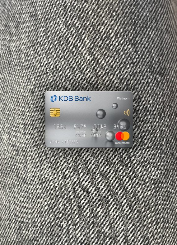 Download South Korea KDB bank mastercard platinum photolook front Photoshop template